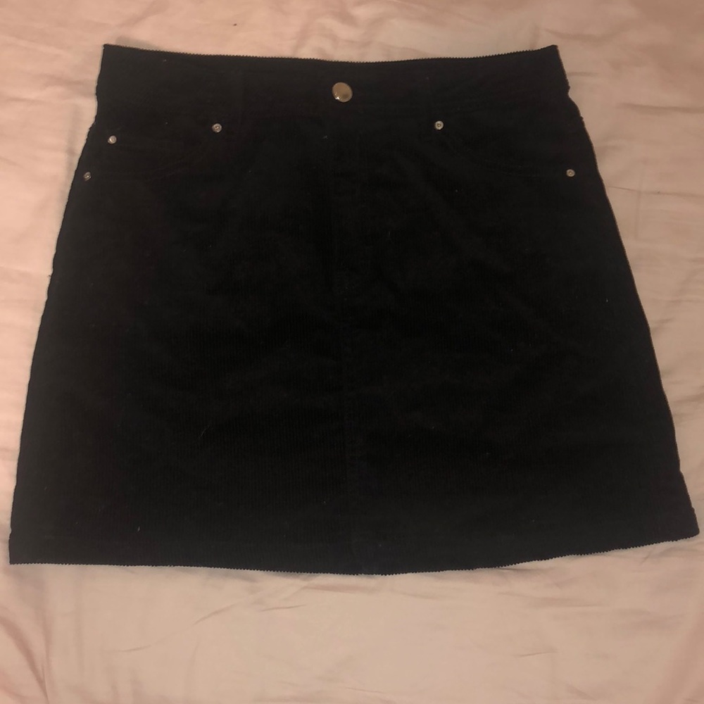 Black Corduroy Skirt